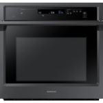 Samsung  Steam Cook 30-in Self-Cleaning Convection European Element Single Electric Wall Oven (Fingerprint Resistant Black Stainless Steel)