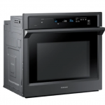 Samsung  Steam Cook 30-in Self-Cleaning Convection European Element Single Electric Wall Oven (Fingerprint Resistant Black Stainless Steel)