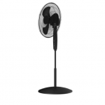 Utilitech  18-in 3-Speed Indoor Black Oscillating Pedestal Fan