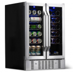 NewAir  23.5-in W 18-Bottle Capacity Stainless Steel Dual Zone Cooling Built-In/freestanding Wine Cooler