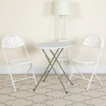 Flash Furniture Flash Furniture White Folding Chair and Table Collection