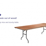 Flash Furniture  3-ft x 8-ft Indoor Rectangle Wood Brown Folding Banquet Table (10-Person)