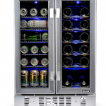 NewAir  23.5-in W 18-Bottle Capacity Stainless Steel Dual Zone Cooling Built-In/freestanding Wine Cooler