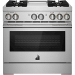 JennAir - RISE 5.1 Cu. Ft. Self-Cleaning Freestanding Dual Fuel Convection Range - Silver