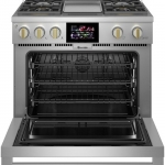Monogram - 5.7 Cu. Ft. Freestanding Dual Fuel Convection Range with Self-Clean and 4 Burners - Stainless steel
