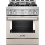 KitchenAid - Commercial-Style 4.1 Cu. Ft. Slide-In Gas True Convection Range with Self-Cleaning - Milkshake