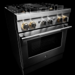 JennAir - RISE 4.1 Cu. Ft. Self-Cleaning Freestanding Dual Fuel Convection Range - Stainless steel