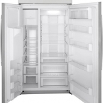 GE Profile - 24.5 Cu. Ft. Side-by-Side Built-In Smart Refrigerator with External Water & Ice Dispenser - Stainless steel