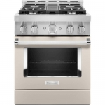 KitchenAid - Commercial-Style 4.1 Cu. Ft. Slide-In Gas True Convection Range with Self-Cleaning - Milkshake