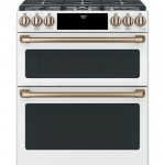 Café - 6.7 Cu. Ft. Slide-In Double Oven Gas True Convection Range with Built-In WiFi - Matte White