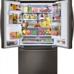 LG - 23.5 Cu. Ft. French Door-in-Door Counter-Depth Smart Refrigerator with Craft Ice and InstaView - Black Stainless Steel