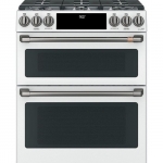 Café - 6.7 Cu. Ft. Slide-In Double Oven Gas True Convection Range with Built-In WiFi - Matte White