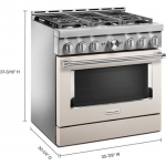 KitchenAid - Commercial-Style 5.1 Cu. Ft. Slide-In Gas True Convection Range with Self-Cleaning - Milkshake