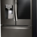 LG - 21.9 Cu. Ft. French Door-in-Door Counter-Depth Smart Refrigerator with InstaView - Black Stainless Steel
