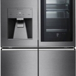 LG - SIGNATURE 30.8 Cu. Ft. French Door-in-Door Smart Refrigerator with InstaView - Textured Steel