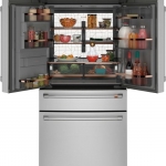 Café - 22.3 Cu. Ft. 4-Door French Door Counter-Depth Smart Refrigerator - Stainless steel