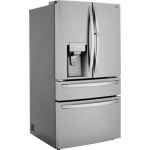 LG - 29.5 Cu. Ft. 4-Door French Door Smart Refrigerator with Door-in-Door and Craft Ice - Stainless steel