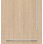 Fisher & Paykel - 24in. 12.1 cu.ft. Bottom-Freezer Built-In Column Refrigerator with White Interior and Internal Ice and Water - Custom Panel Ready