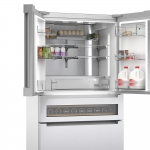 Bosch - 800 Series 20 Cu. Ft. 4-Door French Door Counter-Depth Smart Refrigerator with Beverage Cooler Drawer - Stainless steel