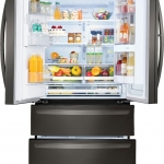 LG - 27.8 Cu. Ft. 4-Door French Door Smart Refrigerator with InstaView - Black Stainless Steel