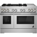 JennAir - RISE 6.3 Cu. Ft. Self-Cleaning Freestanding Dual Fuel Convection Range - Silver