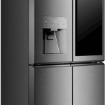 LG - SIGNATURE 22.8 Cu. Ft. French Door-in-Door Counter-Depth Smart Refrigerator with InstaView - Textured Steel