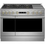 Monogram - 8.25 Cu. Ft. Freestanding Double Oven Dual Fuel Convection Range with Self-Clean, Built-In Wi-fi, and 6 Burners - Stainless steel