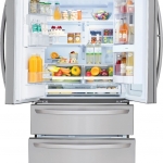 LG - 27.8 Cu. Ft. 4-Door French Door Smart Refrigerator with InstaView - Stainless steel