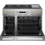 Monogram - 8.25 Cu. Ft. Freestanding Double Oven Dual Fuel Convection Range with Self-Clean, Built-In Wi-fi, and 6 Burners - Stainless steel