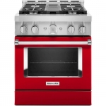 KitchenAid - Commercial-Style 4.1 Cu. Ft. Slide-In Gas True Convection Range with Self-Cleaning - Passion Red