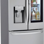 LG - 23.5 Cu. Ft. French Door-in-Door Counter-Depth Smart Refrigerator with Craft Ice and InstaView - Stainless steel
