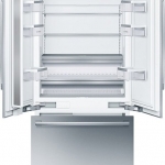 Bosch - Benchmark Series 19.4 Cu. Ft. French Door Built-In Smart Refrigerator - Stainless steel