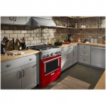 KitchenAid - Commercial-Style 4.1 Cu. Ft. Slide-In Gas True Convection Range with Self-Cleaning - Passion Red