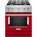 KitchenAid - Commercial-Style 4.1 Cu. Ft. Slide-In Gas True Convection Range with Self-Cleaning - Passion Red