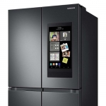 Samsung - 29 cu. ft. Smart 4-Door Flex™ refrigerator with Family Hub™ and Beverage Center - Black Stainless Steel