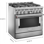 KitchenAid - Commercial-Style 5.1 Cu. Ft. Slide-In Gas True Convection Range with Self-Cleaning - Stainless steel