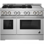 JennAir - RISE 6.3 Cu. Ft. Self-Cleaning Freestanding Double Oven Gas Convection Range - Stainless steel