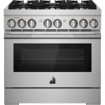 JennAir - RISE 5.1 Cu. Ft. Self-Cleaning Freestanding Dual Fuel Convection Range - Stainless steel