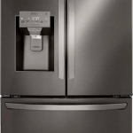 LG - 23.5 Cu. Ft. French Door Counter-Depth Smart Refrigerator with Craft Ice - Black Stainless Steel