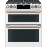 Café - 7 Cu. Ft. Self-Cleaning Slide-In Double Oven Dual Fuel Convection Range - Matte White