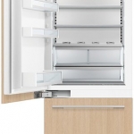 Fisher & Paykel - 30in. 12.1 cu.ft. Bottom-Freezer Built-In Column Refrigerator with White Interior and Internal Ice and Water - Custom Panel Ready