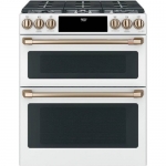 Café - 7 Cu. Ft. Self-Cleaning Slide-In Double Oven Dual Fuel Convection Range - Matte White