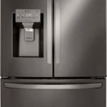 LG - 23.5 Cu. Ft. French Door Counter-Depth Smart Refrigerator with Craft Ice - Black Stainless Steel