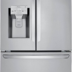 LG - 23.5 Cu. Ft. French Door Counter-Depth Smart Refrigerator with Craft Ice - Stainless steel