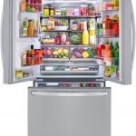 LG - 23.5 Cu. Ft. French Door Counter-Depth Smart Refrigerator with Craft Ice - Stainless steel