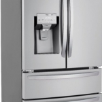 LG - 22 Cu. Ft. 4-Door French Door Smart Refrigerator with Craft Ice - Stainless steel