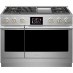 Monogram - 8.25 Cu. Ft. Freestanding Double Oven Dual Fuel Convection Range with Self-Clean, Built-In Wi-Fi, and 4 Burners - Stainless steel