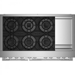 JennAir - RISE 6.3 Cu. Ft. Self-Cleaning Freestanding Dual Fuel Convection Range - Stainless steel