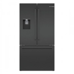 Bosch - 500 Series 21 Cu. Ft. French Door Counter-Depth Smart Refrigerator with External Water and Ice Maker - Black Stainless Steel