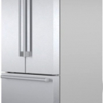 Bosch - 800 Series 21 Cu. Ft. French Door Counter-Depth Smart Refrigerator - Stainless steel